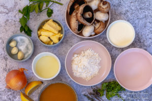 Gluten Free Cream Mushroom soup ingredients