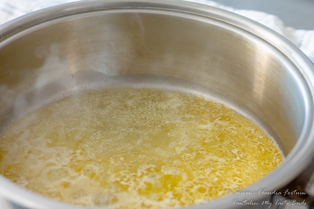 Butter melting for Choux pastry