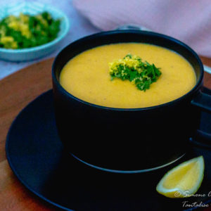 Vegan Red Lentil Soup for dinner