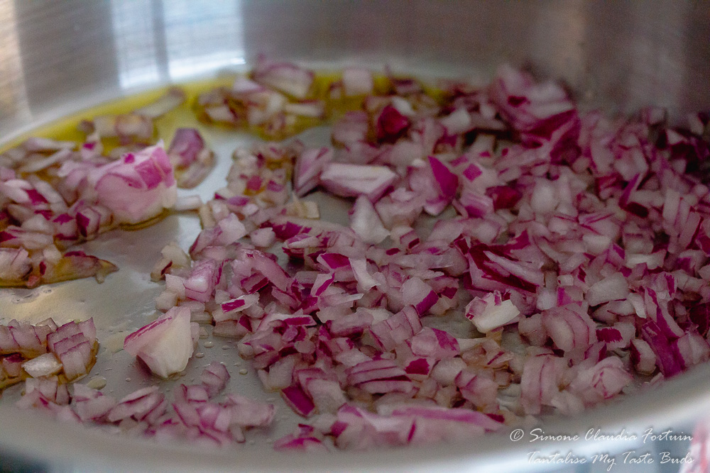 Sauteed red onions