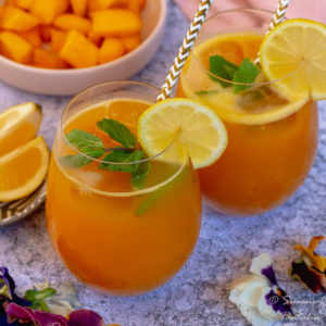 Mango and orange aguas frescas 1
