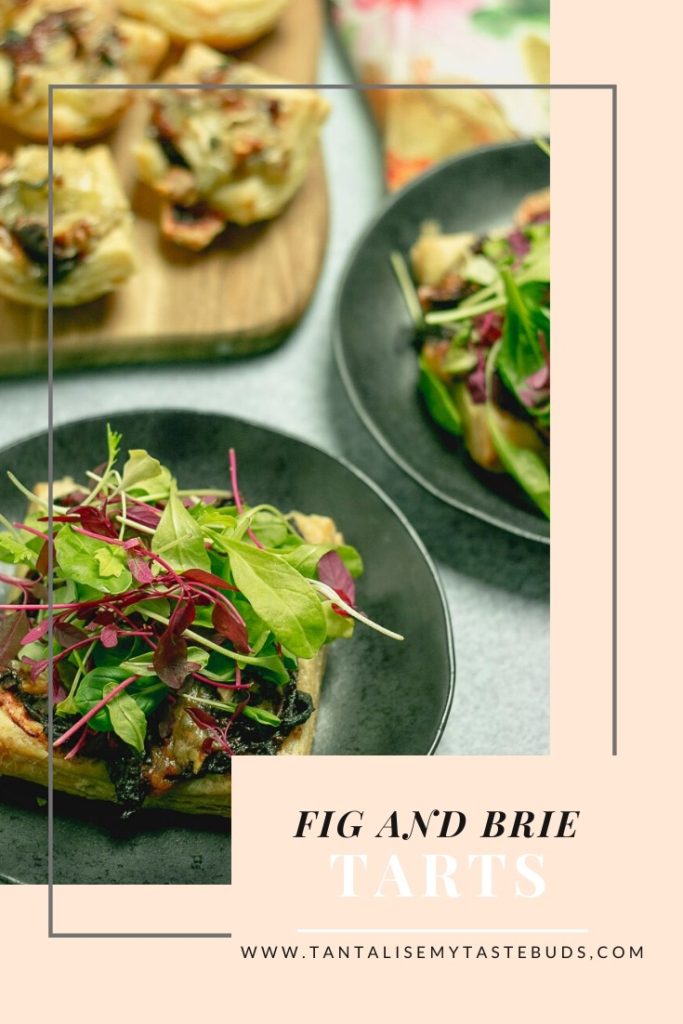 Caramelised onion, fig and brie tart pin 3