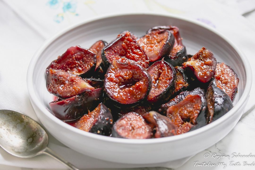 Roasted figs with and honey and orange