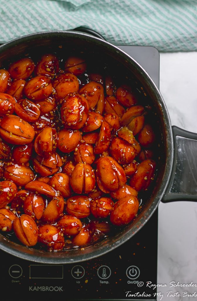 Kumquats in vinegar, sugar and spice mix