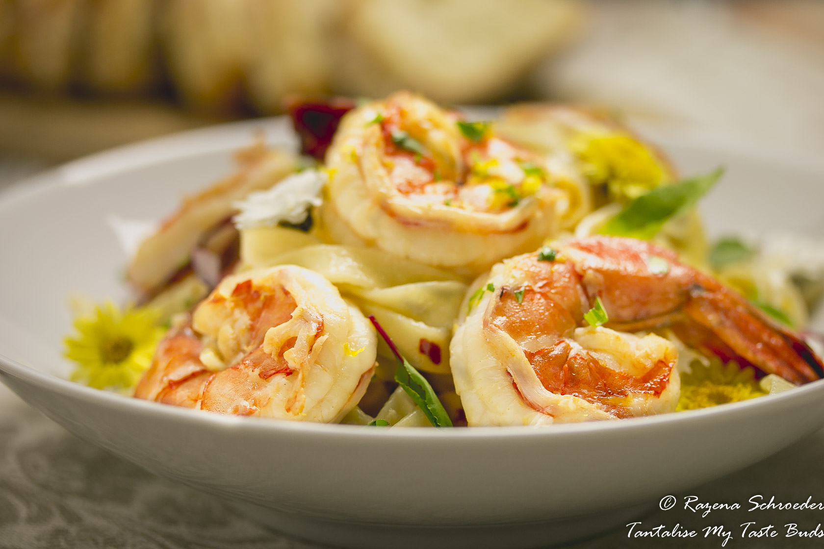 Chili Garlic Prawn Pasta With Lemon Butter Sauce Tantalise My Taste Buds