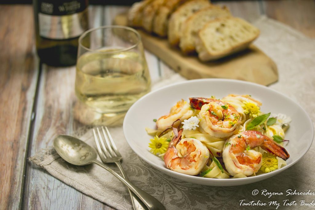 Chili Garlic Prawn Pasta With Lemon Butter Sauce Tantalise My Taste Buds