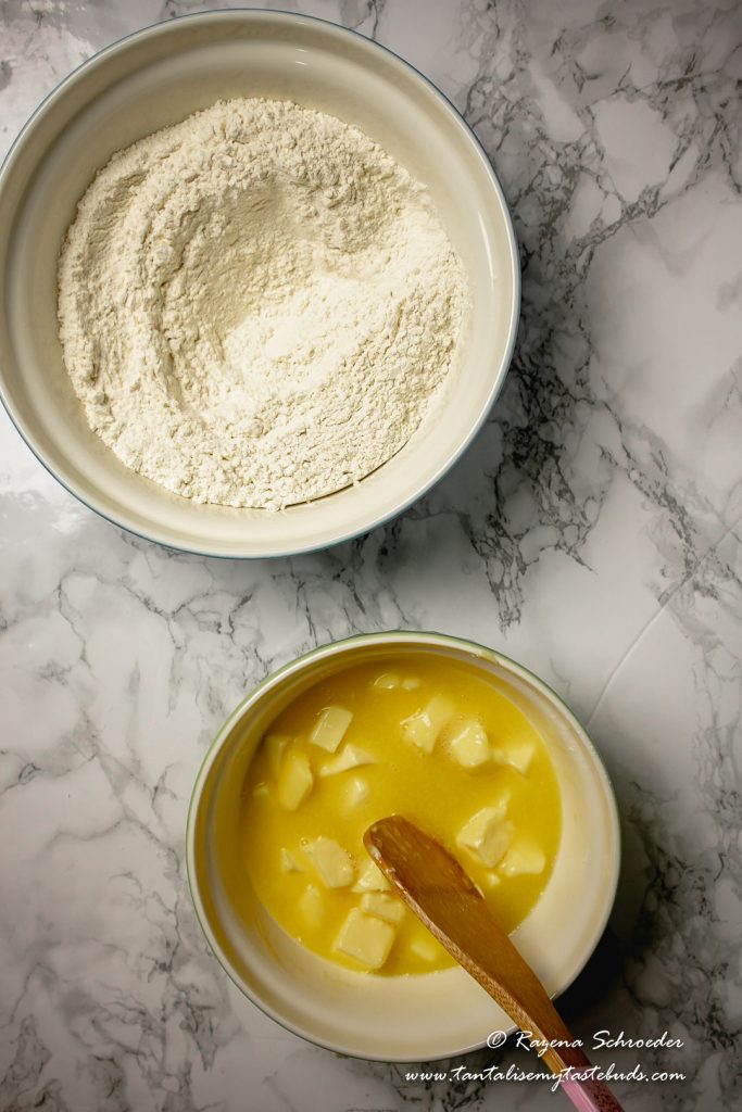 Flour and butter for pastry