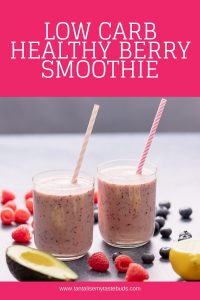 Low Carb Healthy Berry Smoothie pin