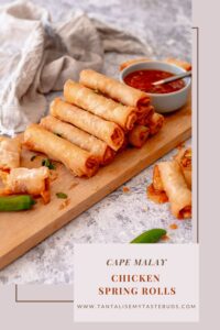 Chicken Spring roll recipe pin 1