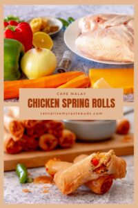Chicken Spring roll recipe pin 2