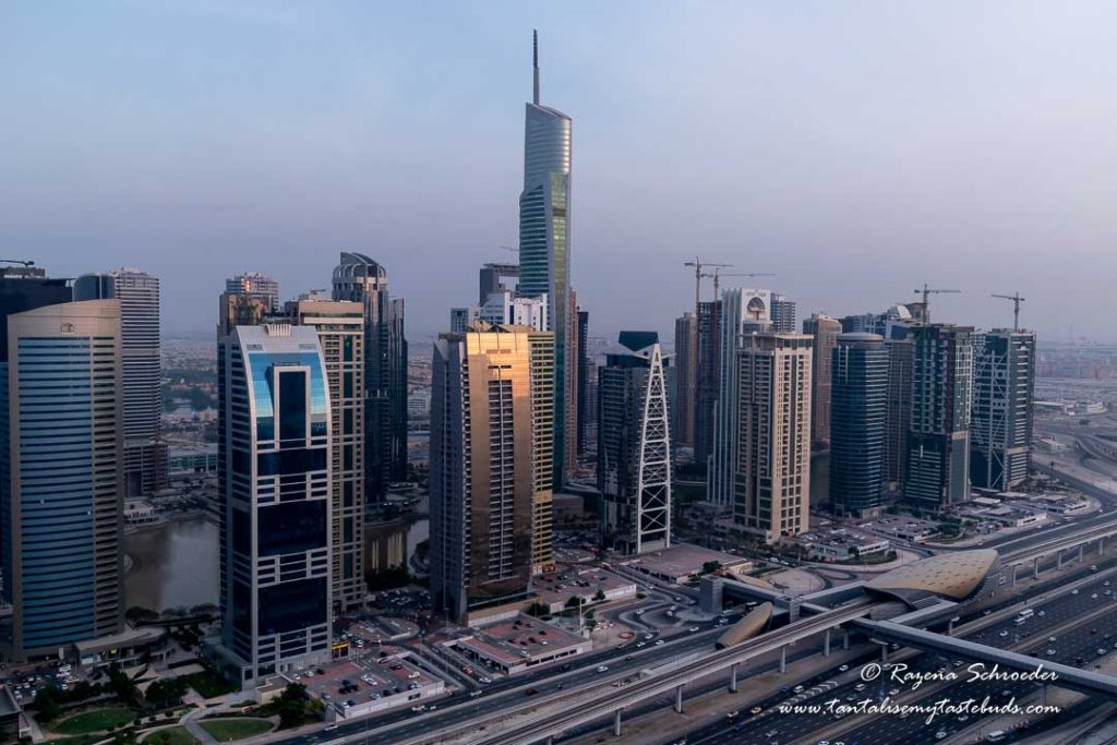 View of JLT Dubai Metro station from Marina Plaza
