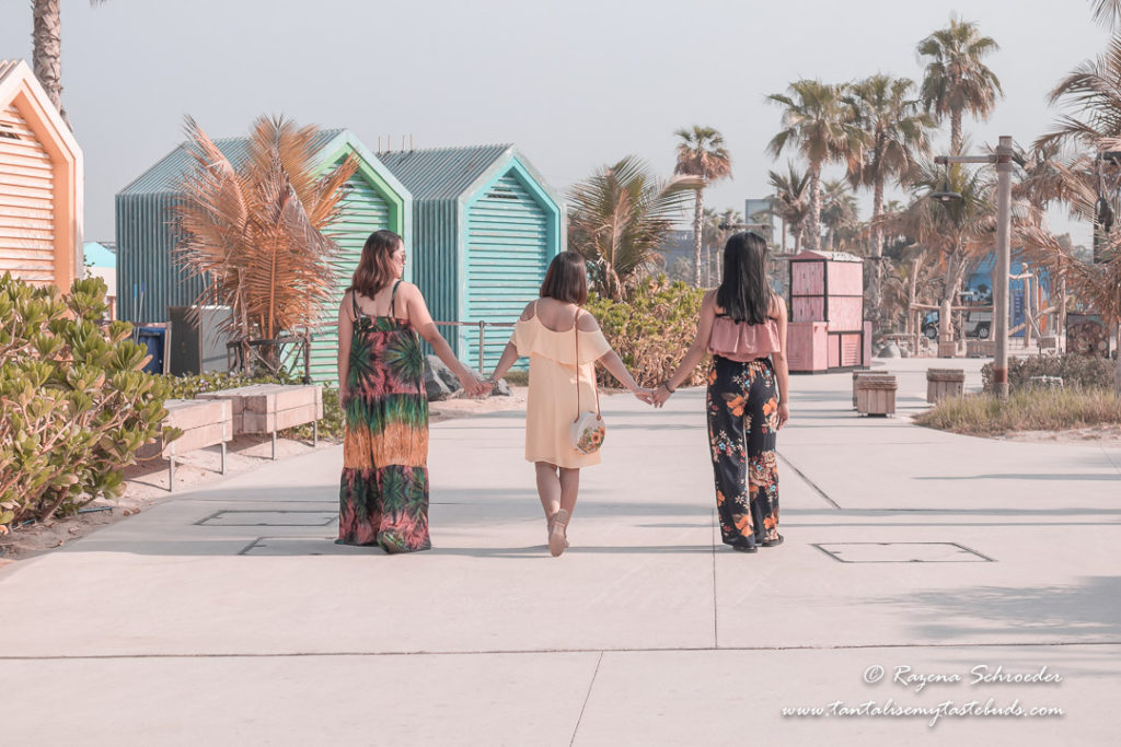 Three women walking away