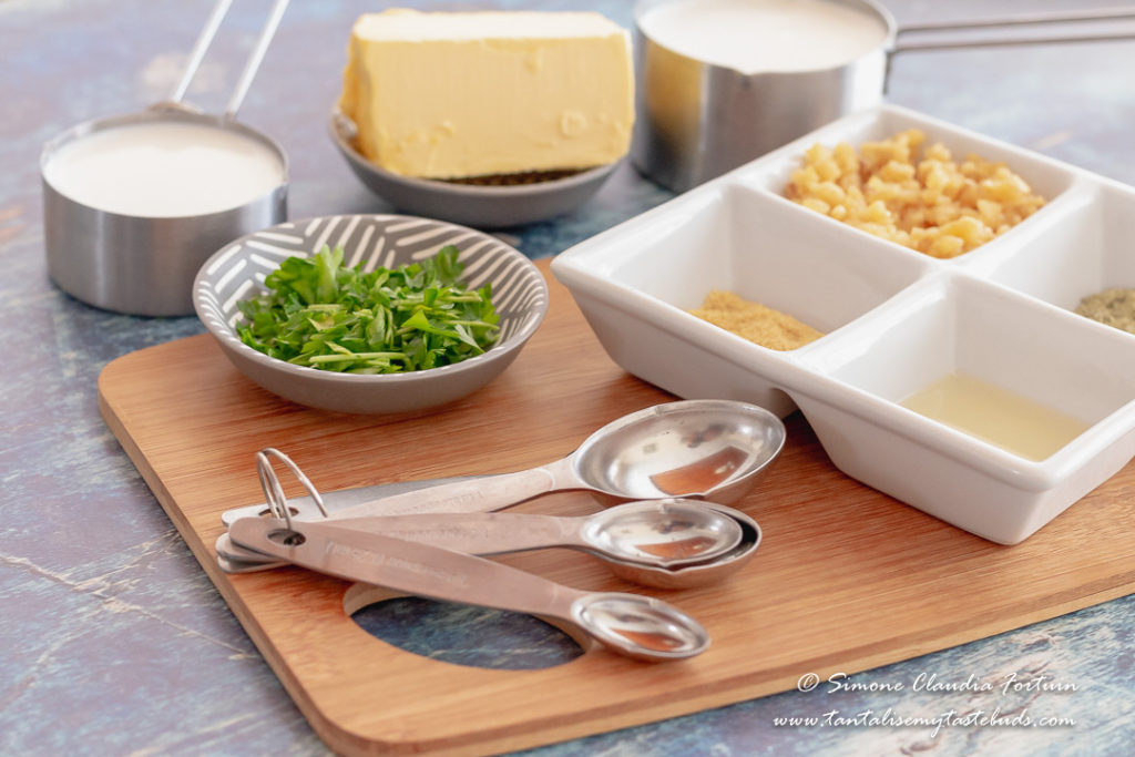 Creamy lemon garlic sauce ingredients