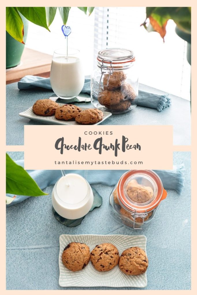 Chocolate Chunk Pecan Cookies pin1