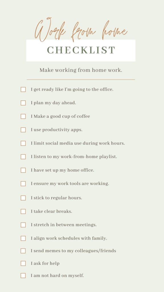 Work from Home Checklist