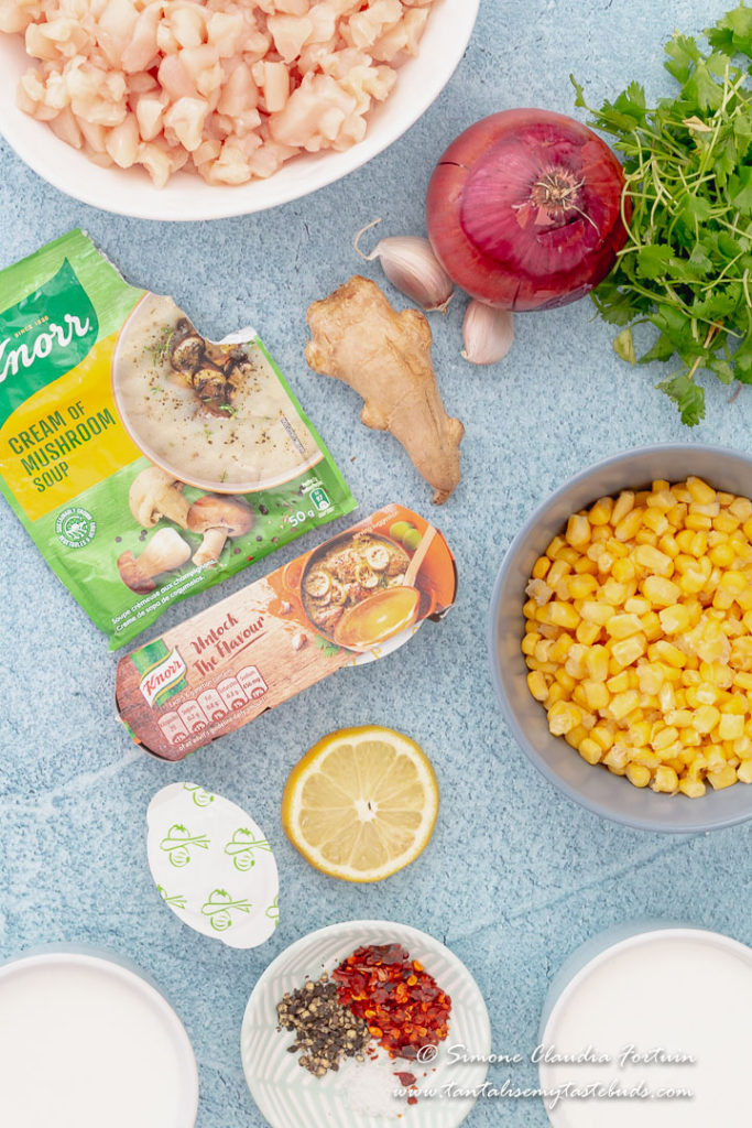 Chicken Corn soup recipe ingredients
