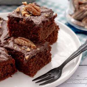 Moist chocolate slab cake