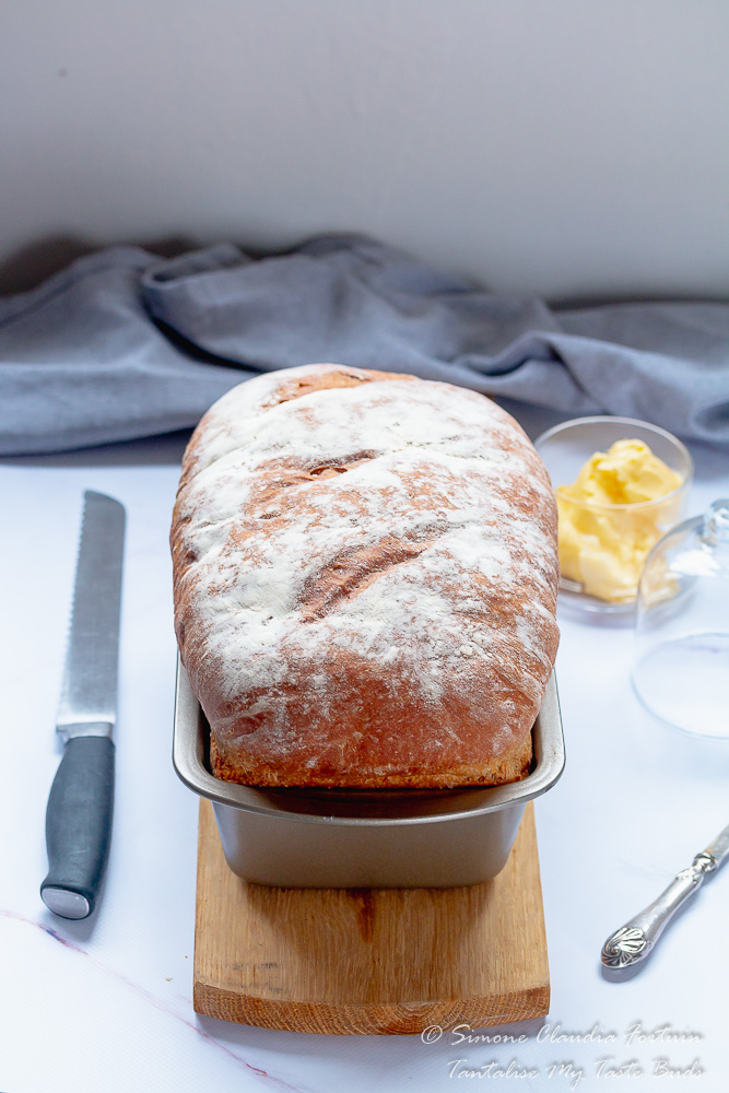 Homemade Farmhouse White Bread out of the oven