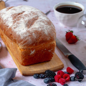 Homemade Farmhouse White Bread recipe unsliced