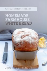 Homemade Farmhouse White Bread recipe pin1