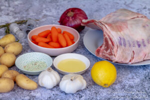 Slow cooked pulled lamb shoulder ingredients