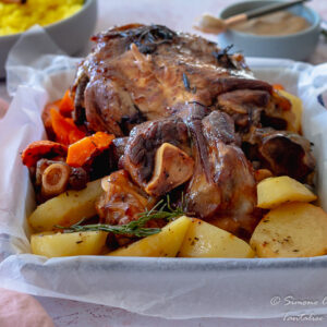 Roasted Bone-in Leg of Lamb