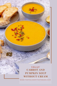 Carrot and Pumpkin soup without cream