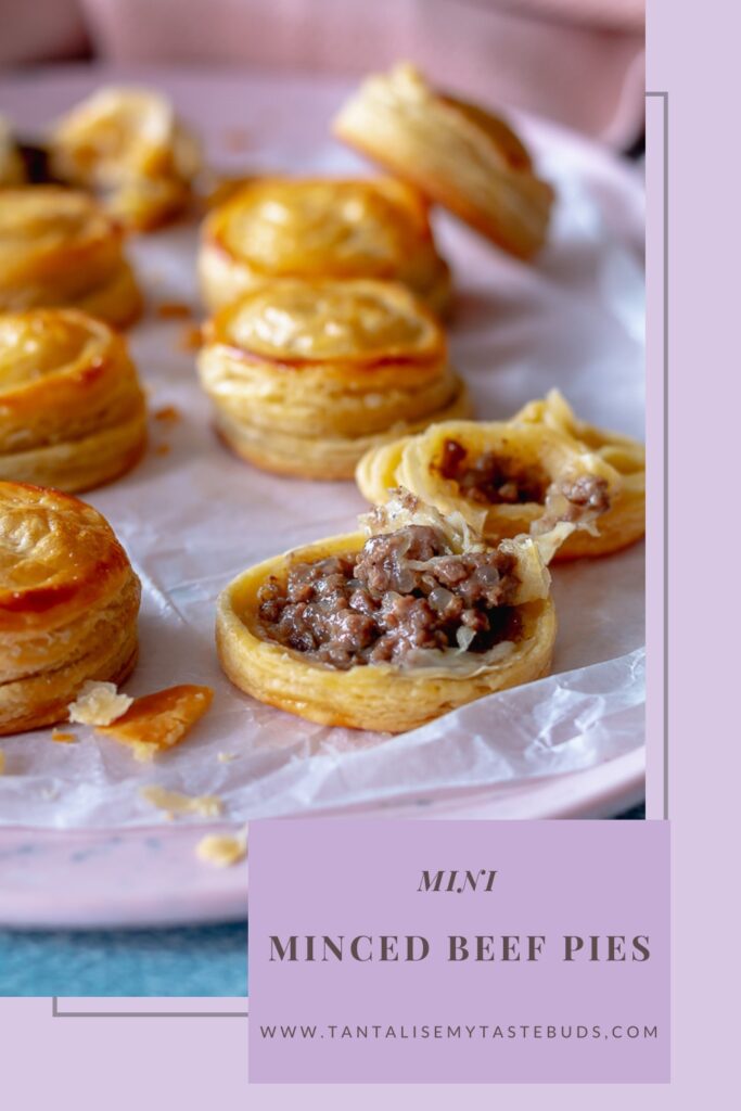 Mini minced beef pies recipe pin 1